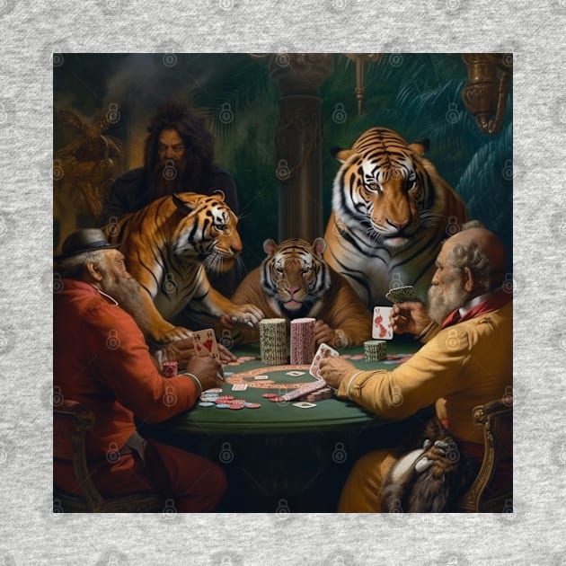 Poker With A Tiger by gdimido